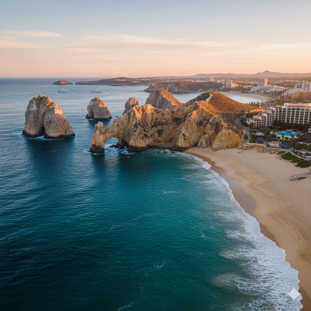 Imagen de la playa de los Cabos hecha por Gemini en Enero del 2026